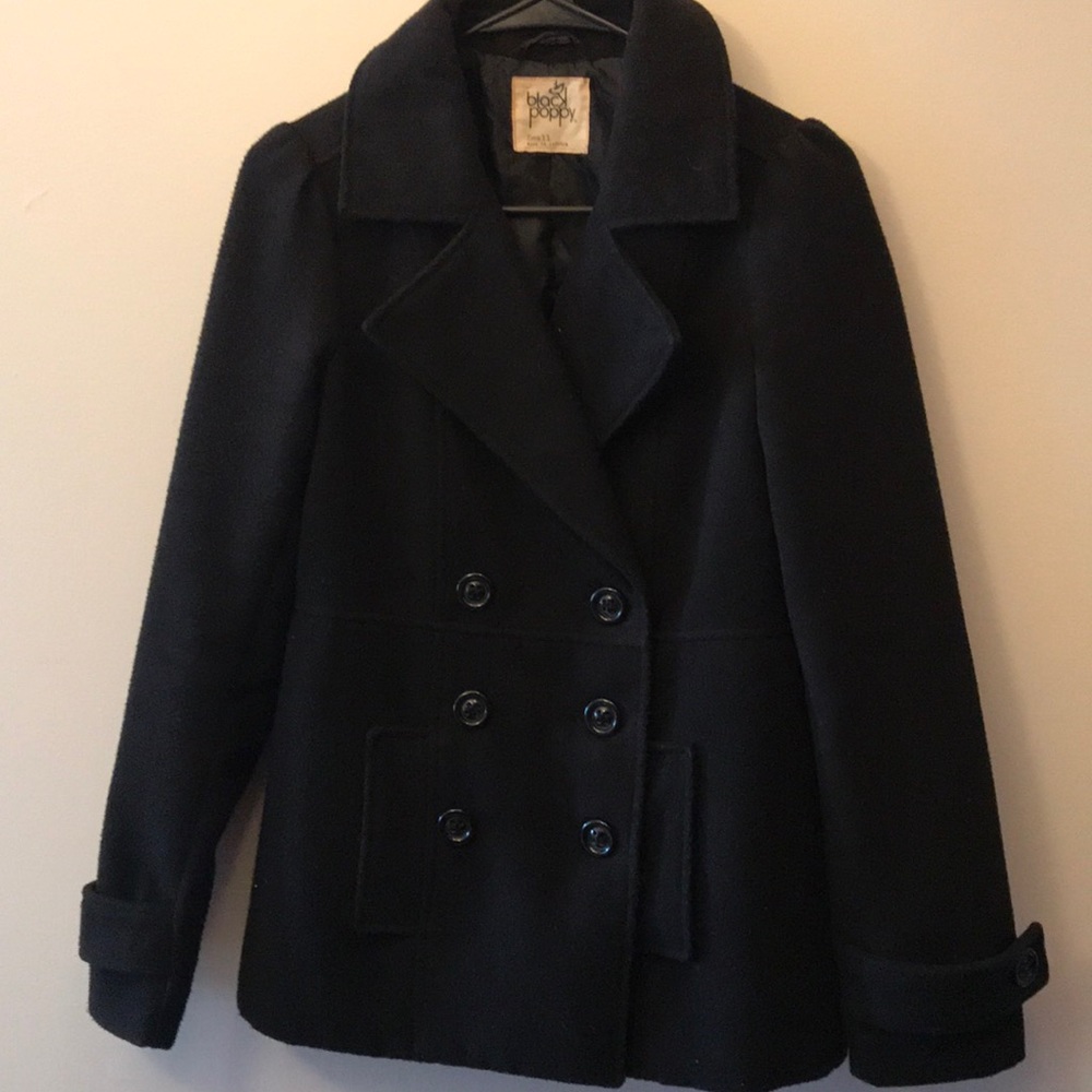 Black peacoat